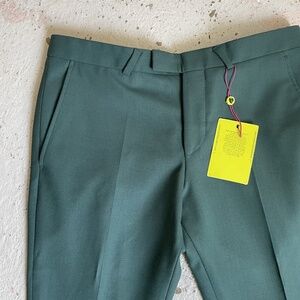 NEW Noose & Monkey Sz 30 S Ellroy Trousers In Veridian Green Wool Blend